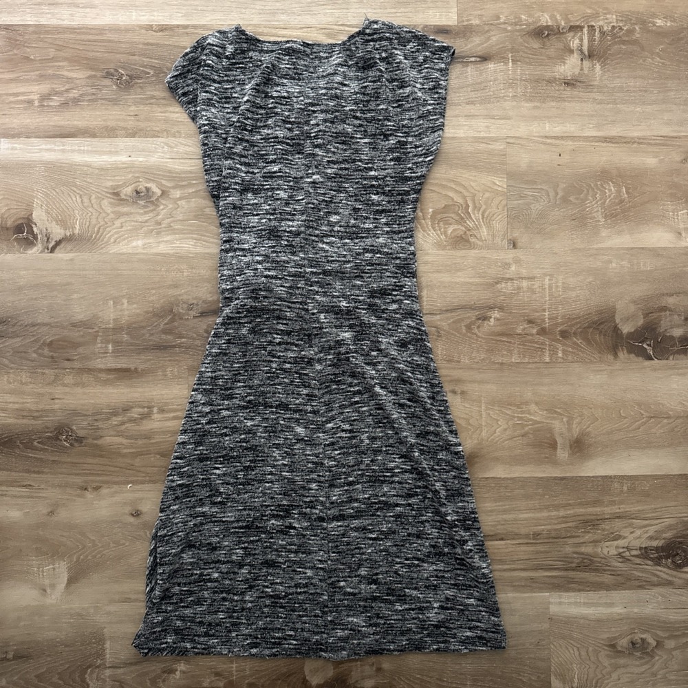 Max Studio Women's Sweater Dress with Side Knot Size M Color Black - Picture 5 of 5